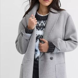 LOFT Women's Classic Gray Pea Coat